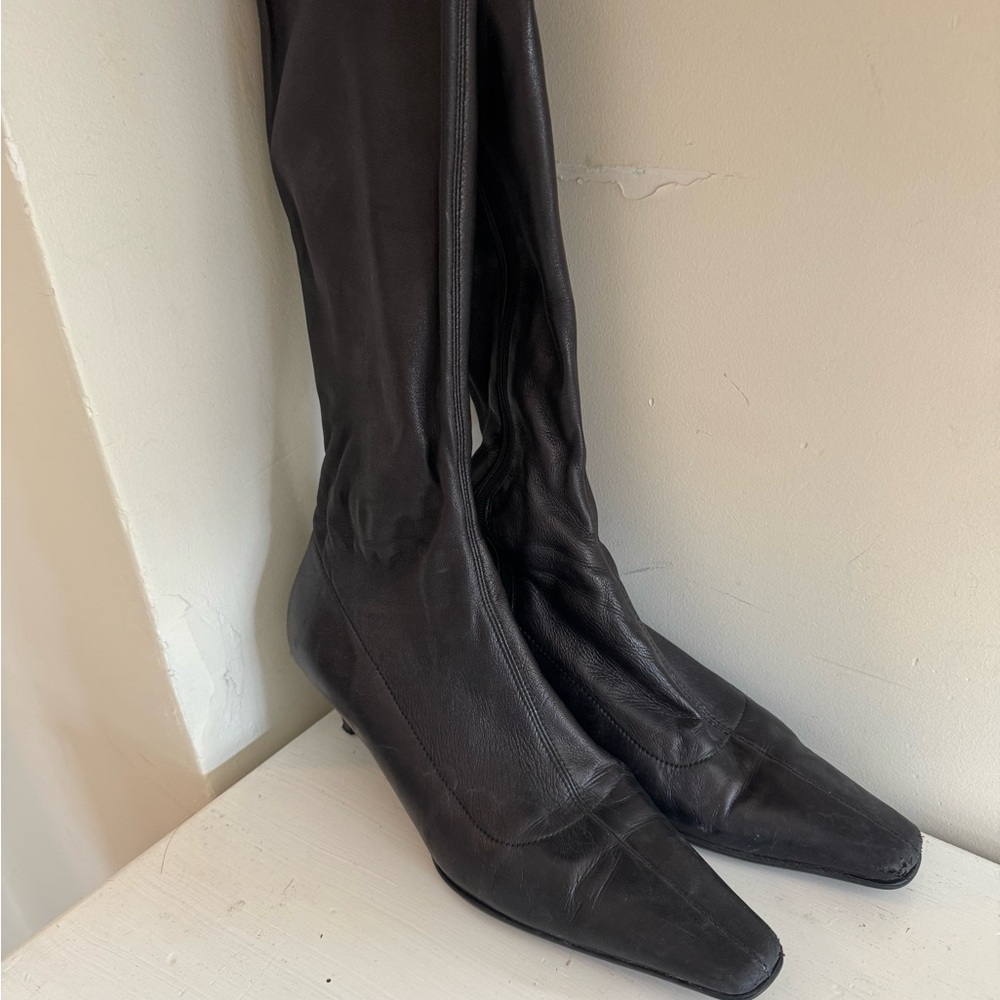 Prada Black Knee High Boots - Picture 3 of 4